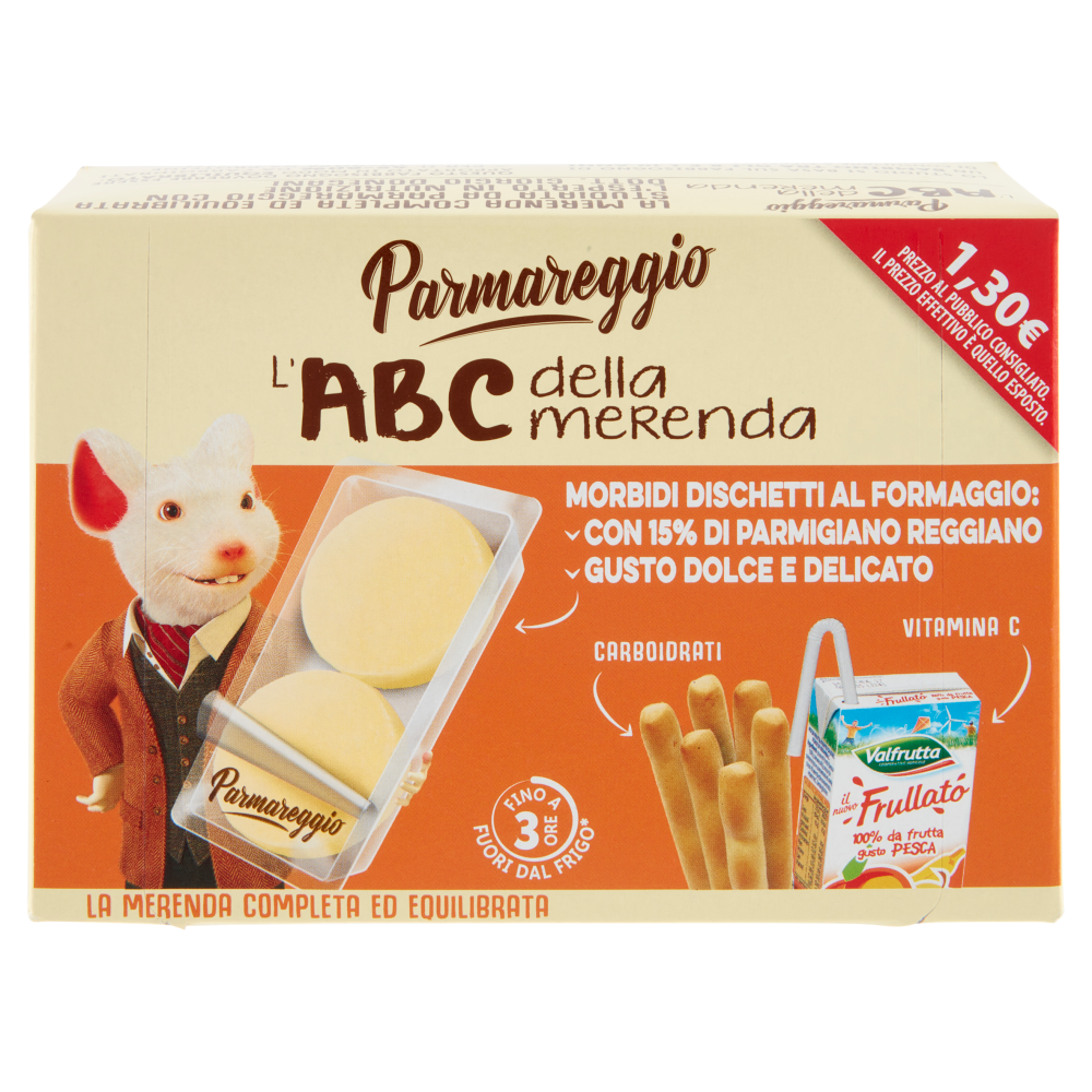 Parmareggio l'ABC della merenda Morbidi Dischetti al Formaggio