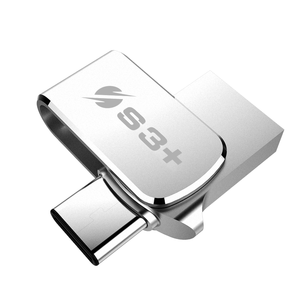 S3Plus Technologies Pen Drive Steel unità flash USB 64 GB USB Type-A / USB Type-C 3.2 Gen 1 (3.1 Gen 1) Acciaio inox