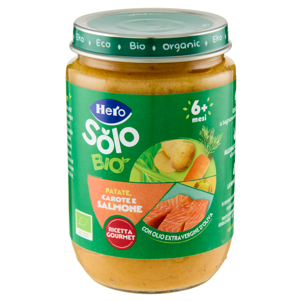 Hero Solo Bio Patate, Carote e Salmone 190 g