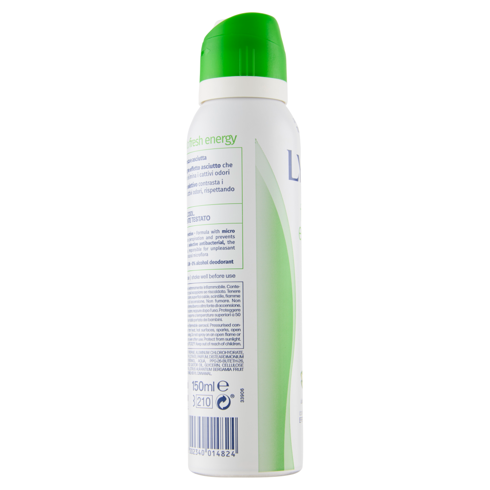 Lycia fresh energy aloe & bergamotto deo spray 150 ml