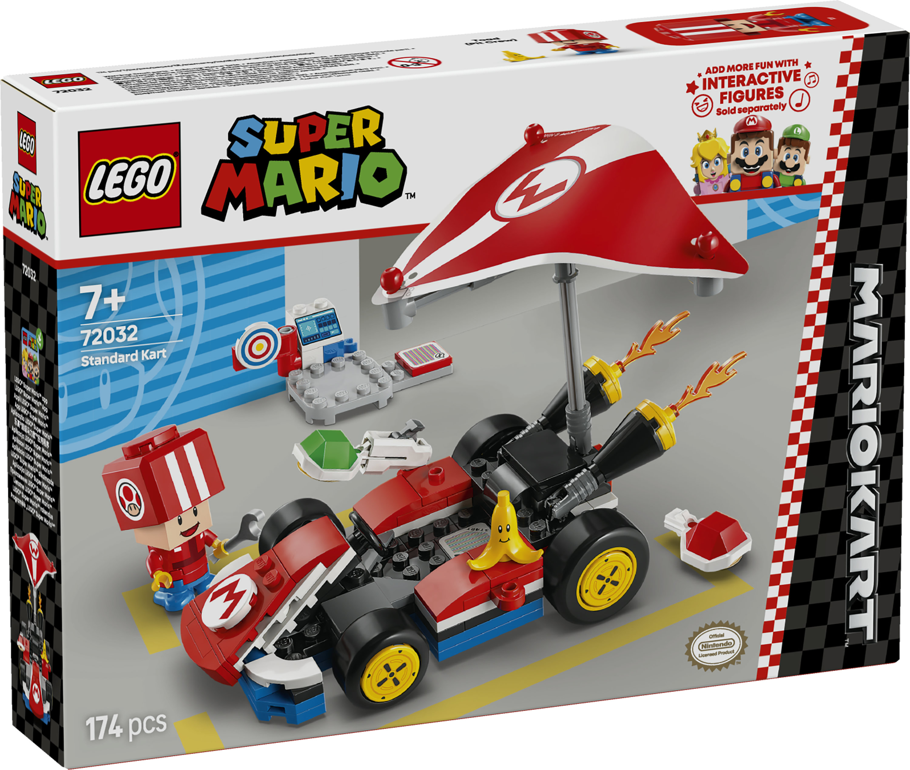 LEGO Super Mario 72032 Mario Kart : Kart Standard, Macchina Giocattolo con Toad, Giochi per Bambini 7+ Nintendo da Collezione