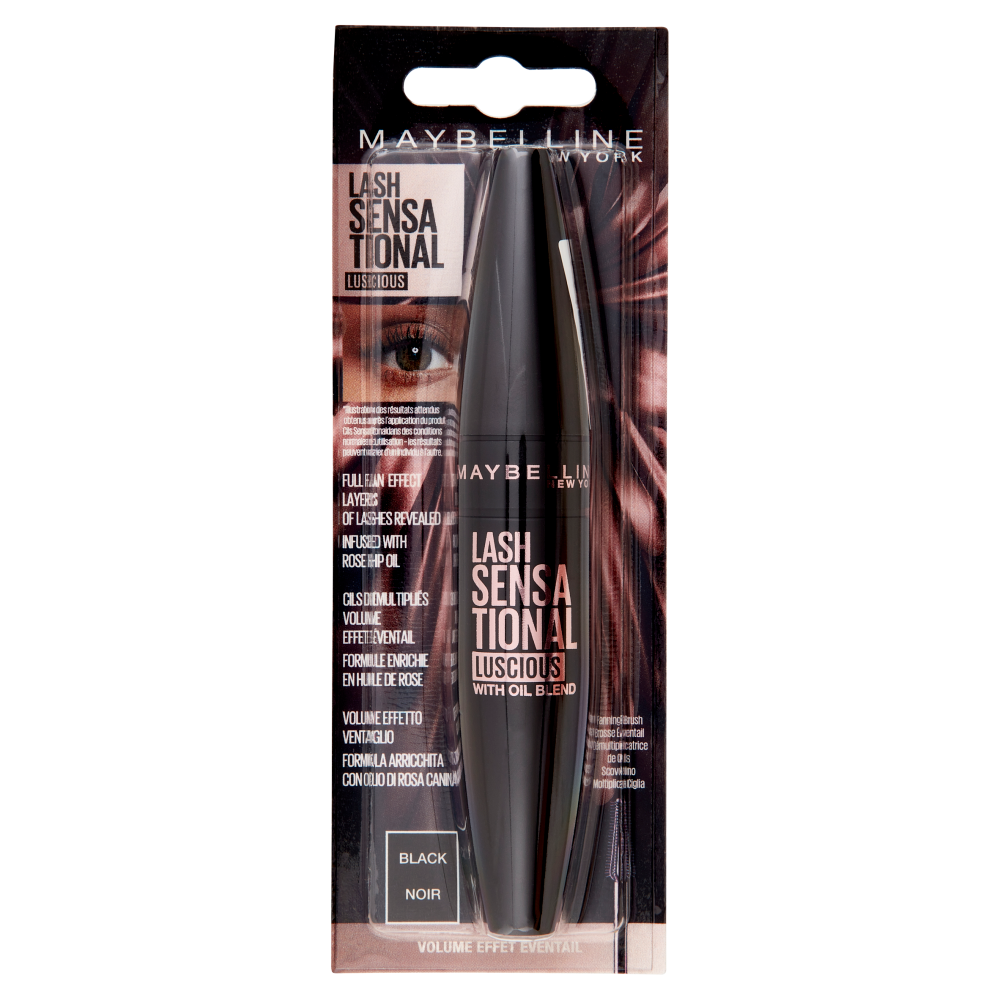 Maybelline New York Mascara Ciglia Sensazionali, Volumizzante, Luscious, 9.5 ml