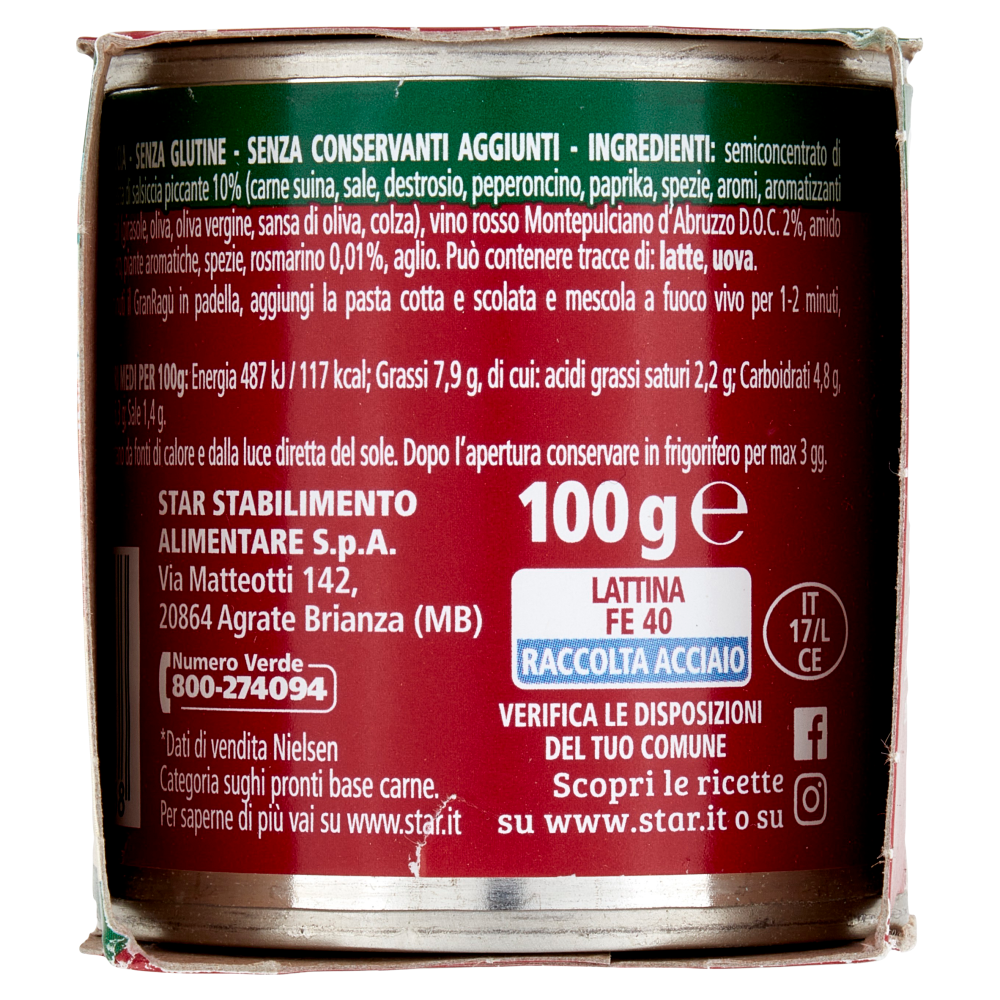 Star il mio Gran Ragù con Salsiccia 3 x 100 g
