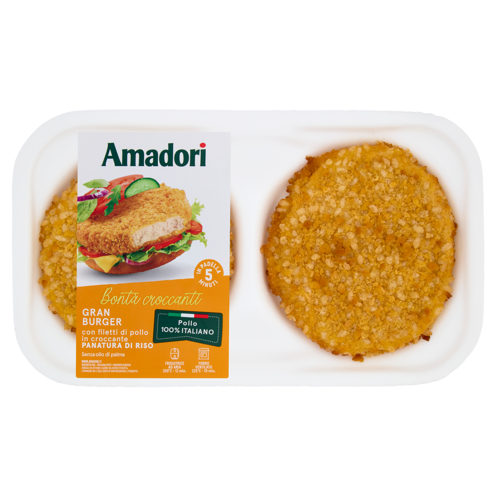 Amadori Gran Burger con filetti di pollo 0,280 kg
