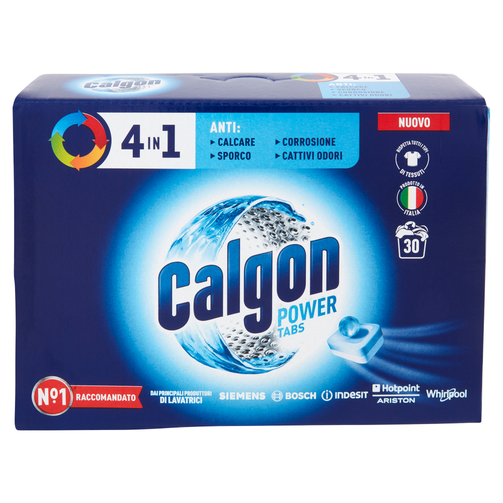 Calgon Power Tabs 4in1 Anticalcare lavatrice 30 Tabs 390 gr