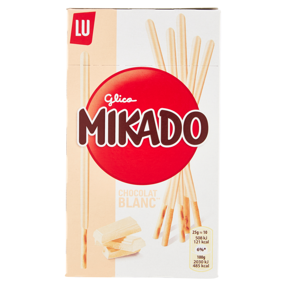 Mikado, biscotto ricoperto di cioccolato bianco - 70g | Carrefour
