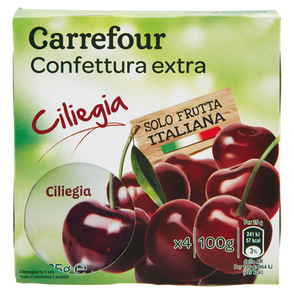Carrefour Confettura extra Ciliegia 4 x 25 g