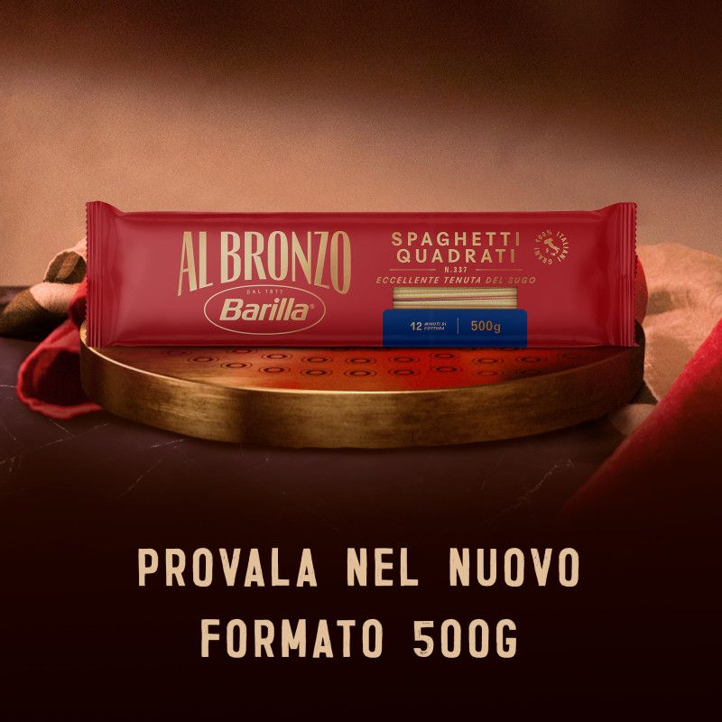 Barilla Al Bronzo Pasta Spaghetti Quadrati 500g
