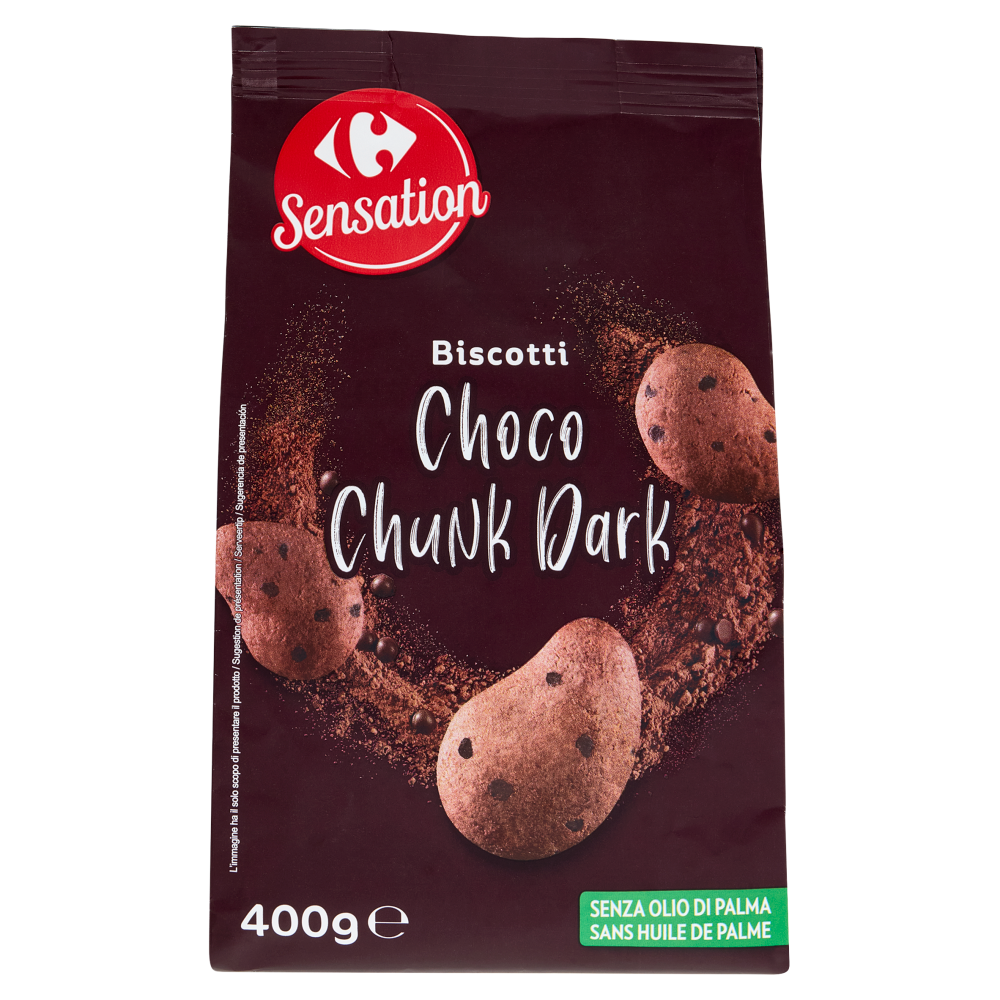 Carrefour Sensat Biscotti Choco Chunk Dark 400 g