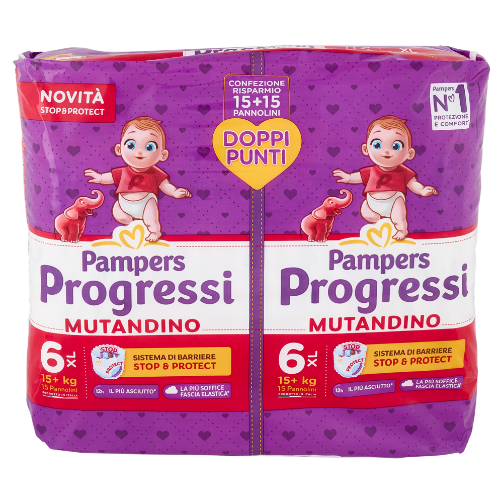 Pampers Progressi Mutandino XL 15 + 15 pz