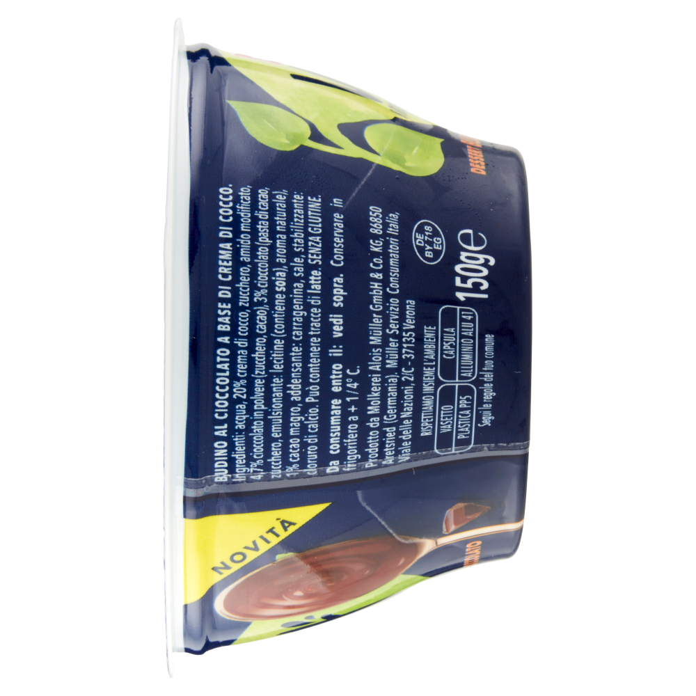 m&uuml;ller Veg Dessert Budino al Cioccolato a Base Vegetale 150 g