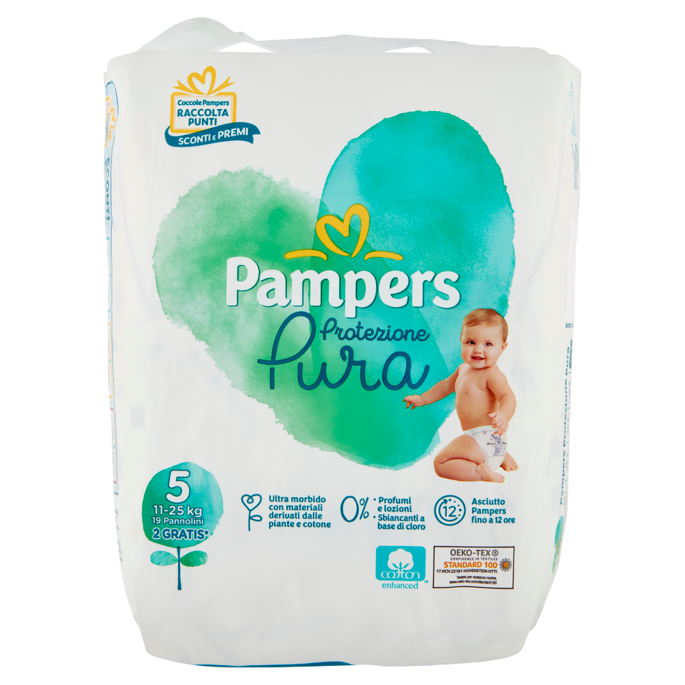 Pampers Protezione Pura 5 19 pz