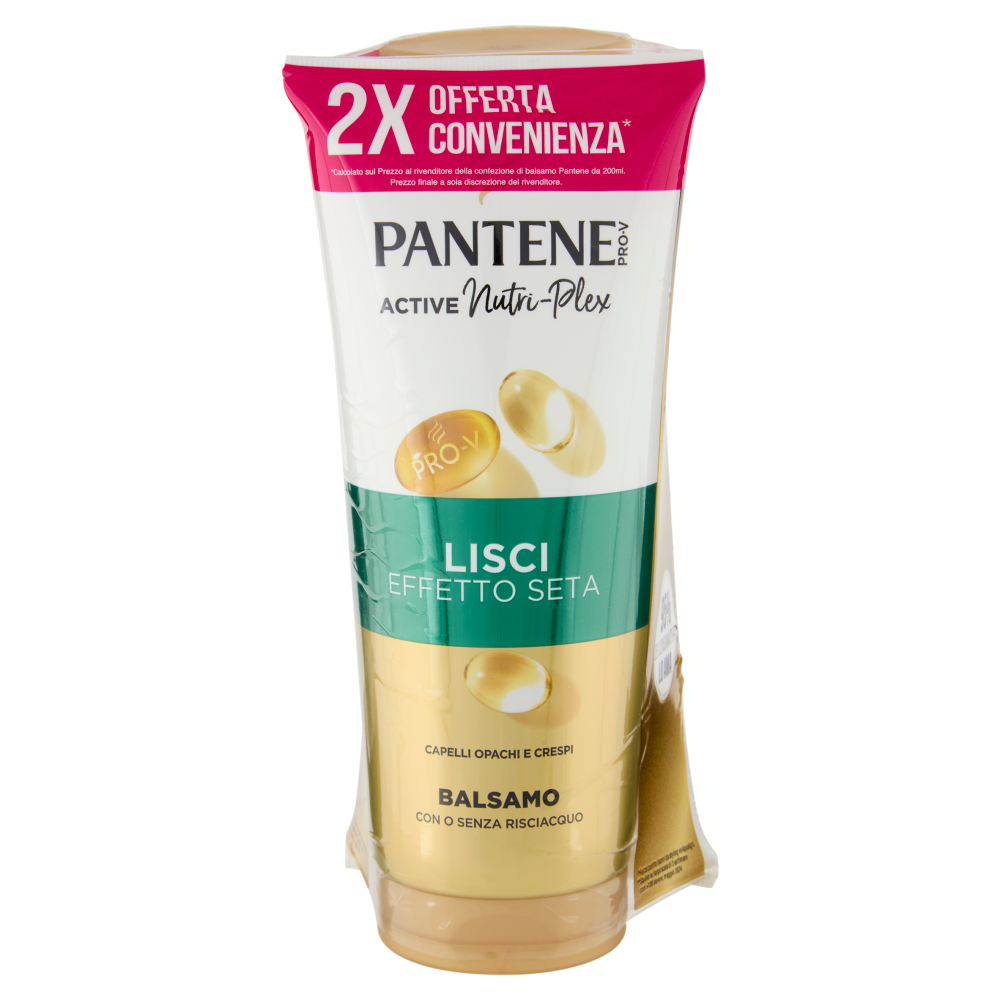 Pantene Pro-V Lisci Effetto Seta Balsamo Active Nutri-Plex 2 x 200 ml