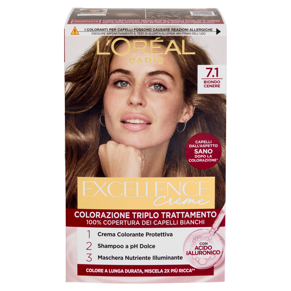 L'Oréal Paris Excellence Creme Colorazione Triplo Trattamento 7.1 Biondo Cenere