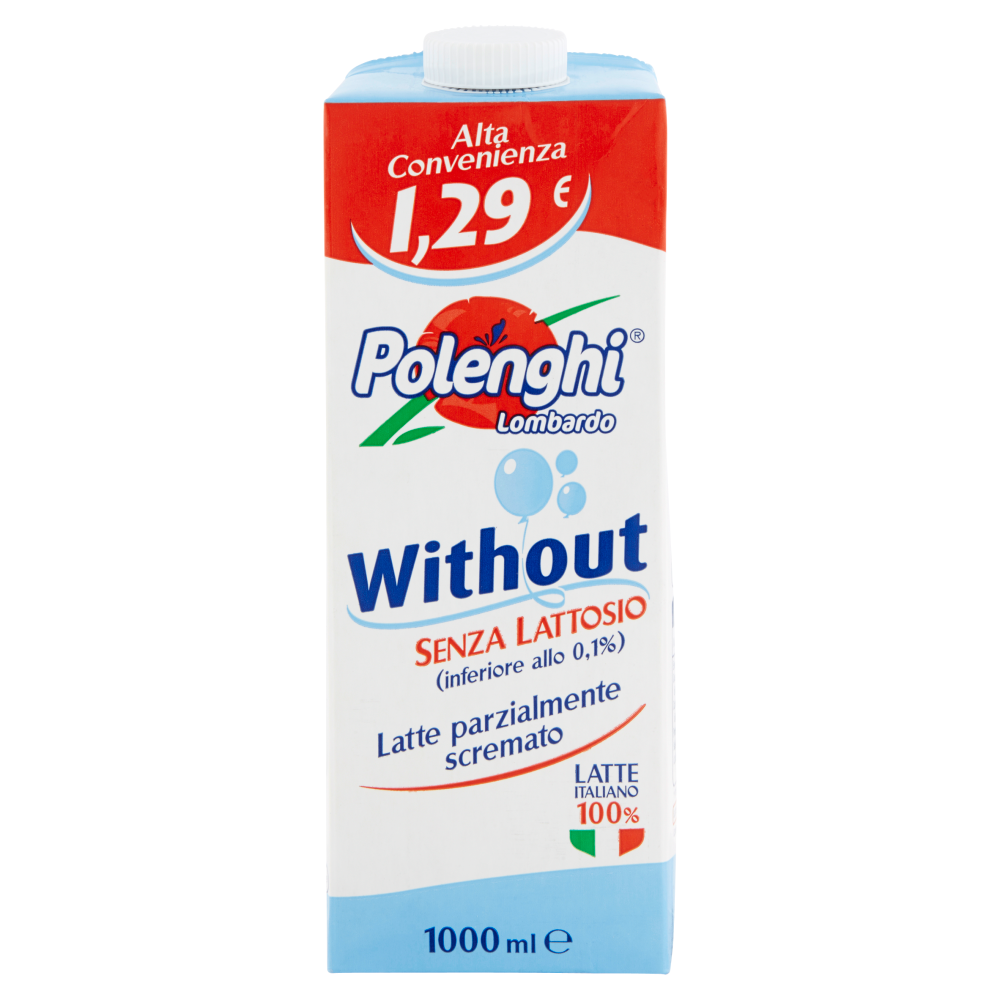 Polenghi Lombardo Without Senza Lattosio Latte parzialmente scremato 1000 ml