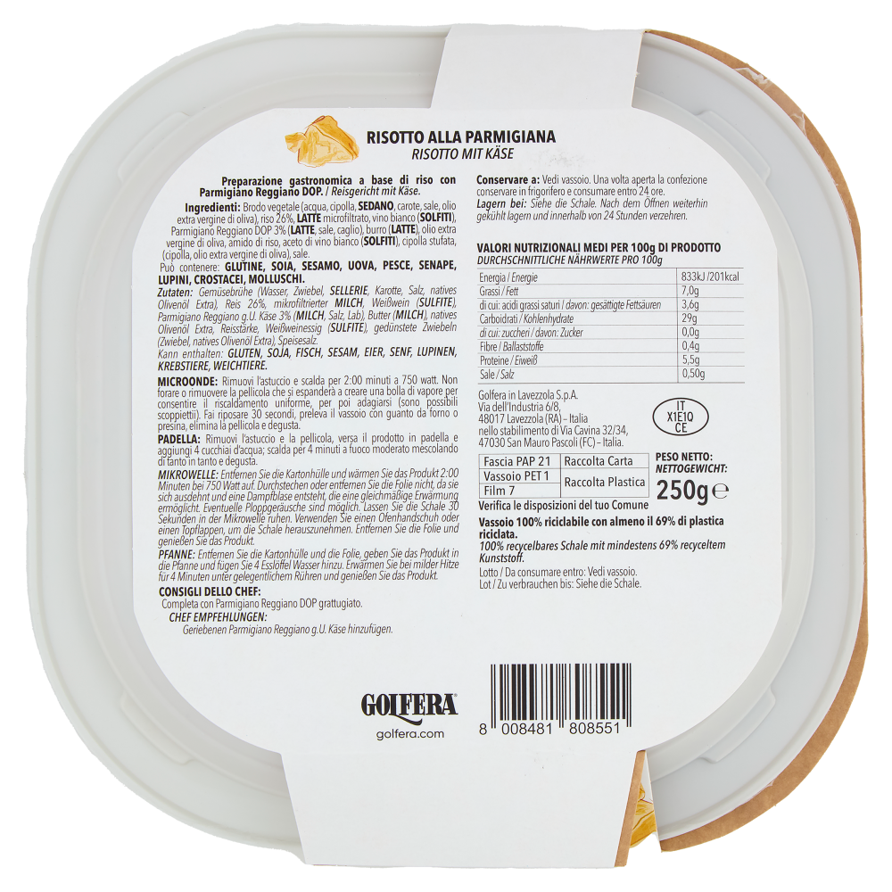 Golfera Ben Fatto Risotto alla Parmigiana 250 g