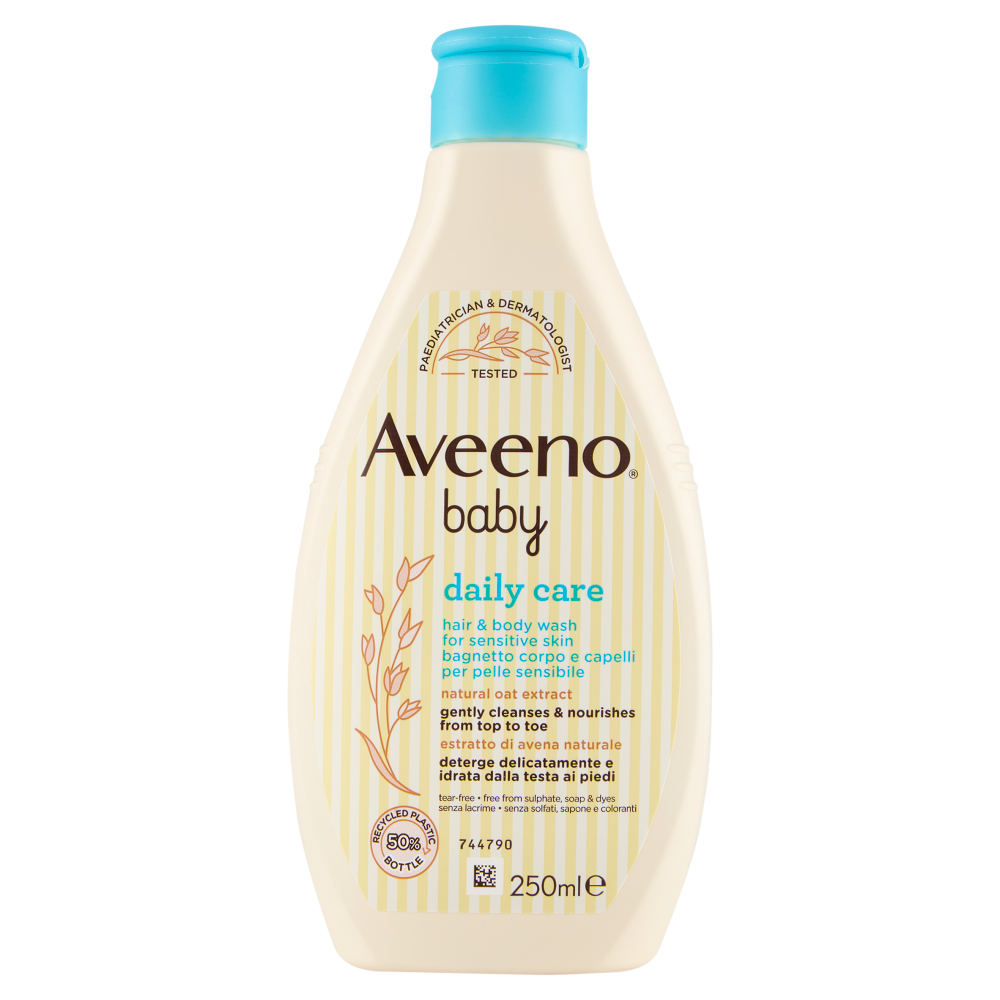 Aveeno baby daily care bagnetto corpo e capelli per pelle sensibile 250 ml