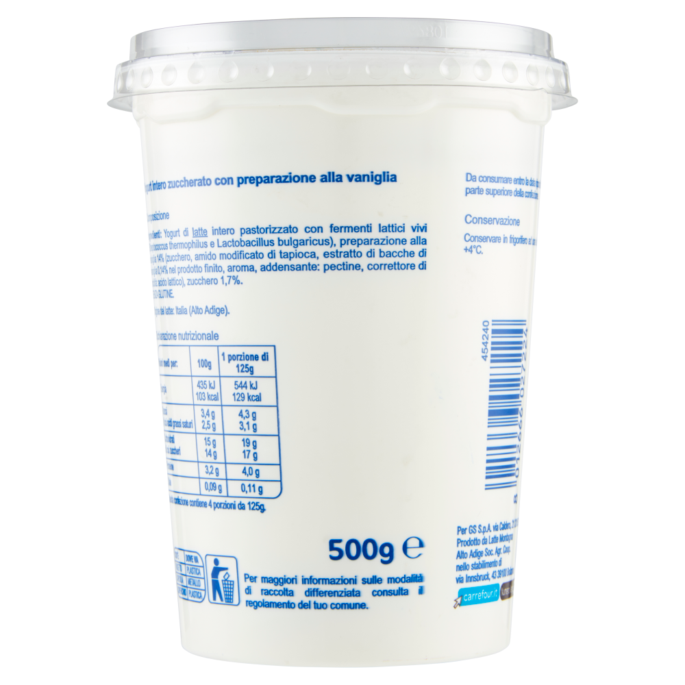 Carrefour Classic Yogurt Cremoso Vaniglia 500 g