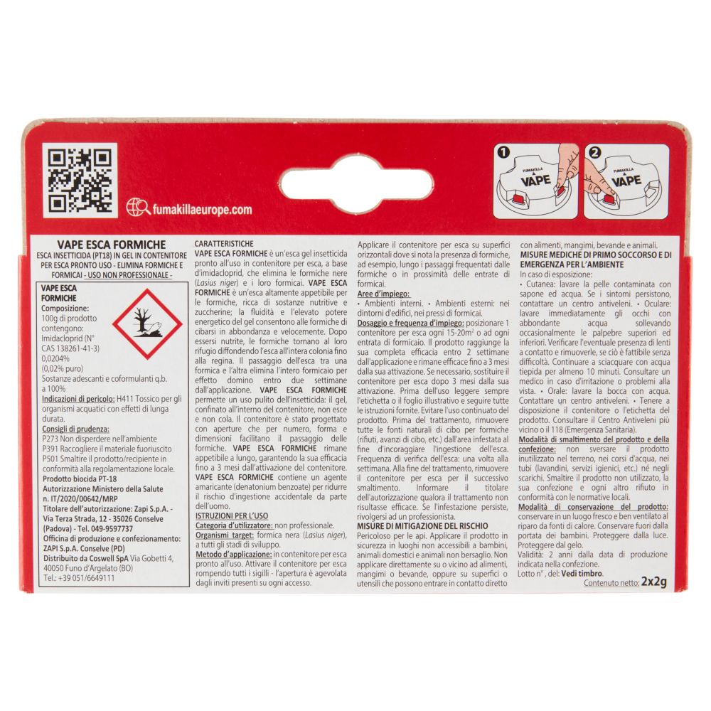 VAPE Esca Formiche 2 x 2 g