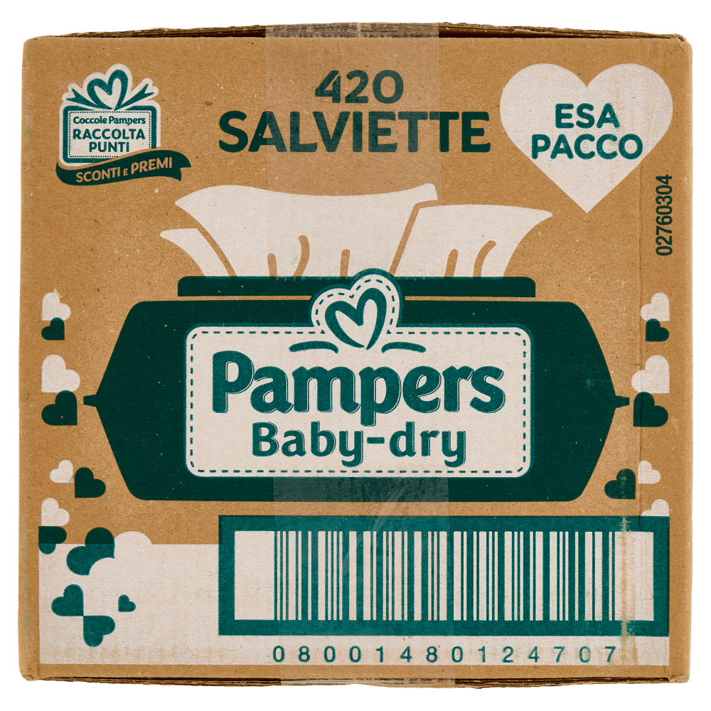 Pampers Baby-dry Salviette 420 pz