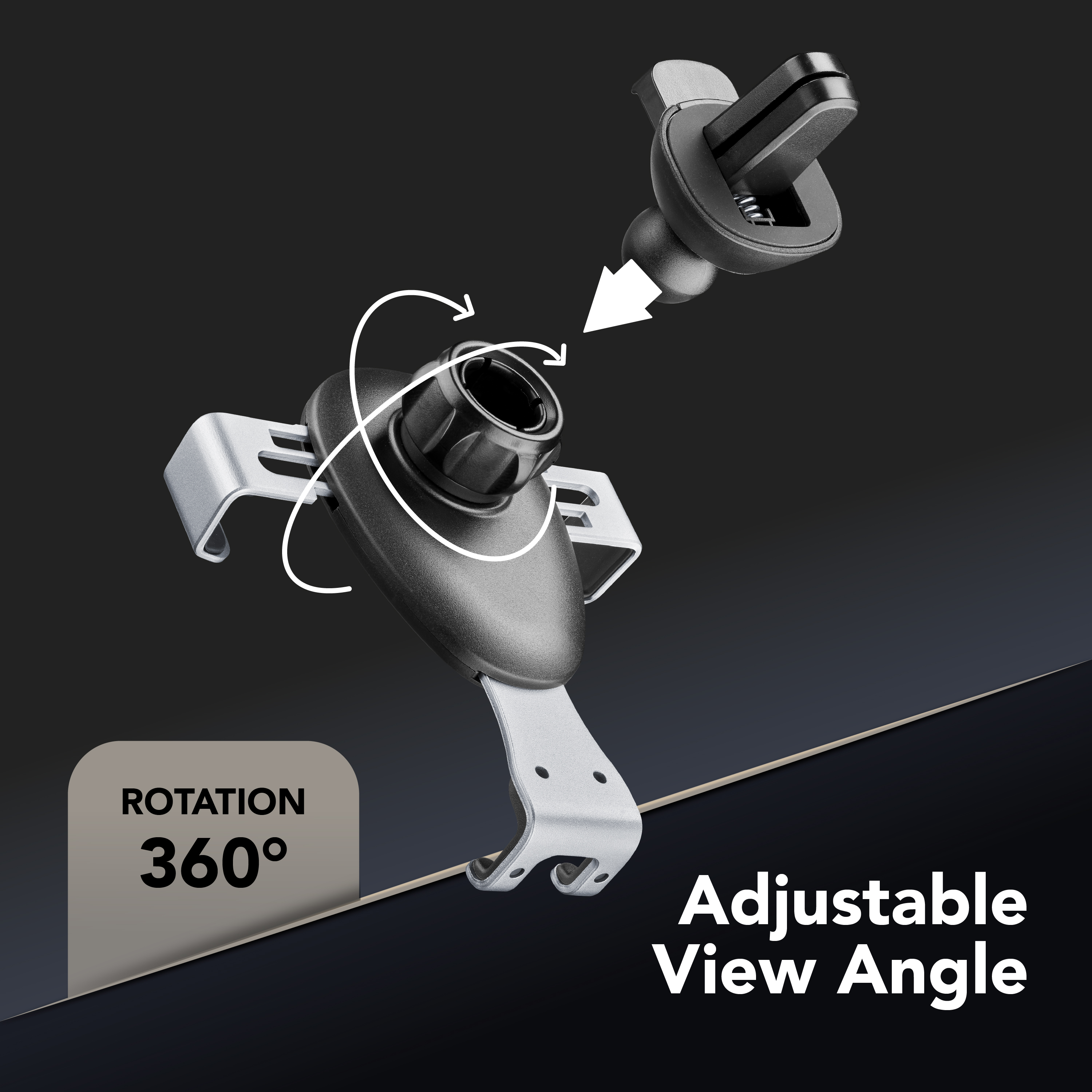 Cellularline Slide - Universal Supporto smartphone da auto per alette di aerazione