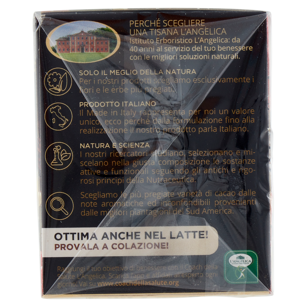 L'Angelica Le Tisane Emozioni al Cacao Cacao Lampone & Vaniglia Antiox 15 Filtri 24,75 g