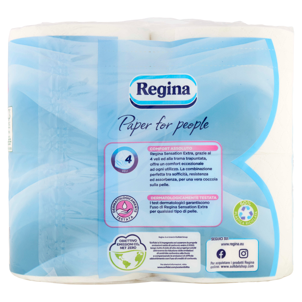 Regina Sensation extra carta igienica 4 rotoli