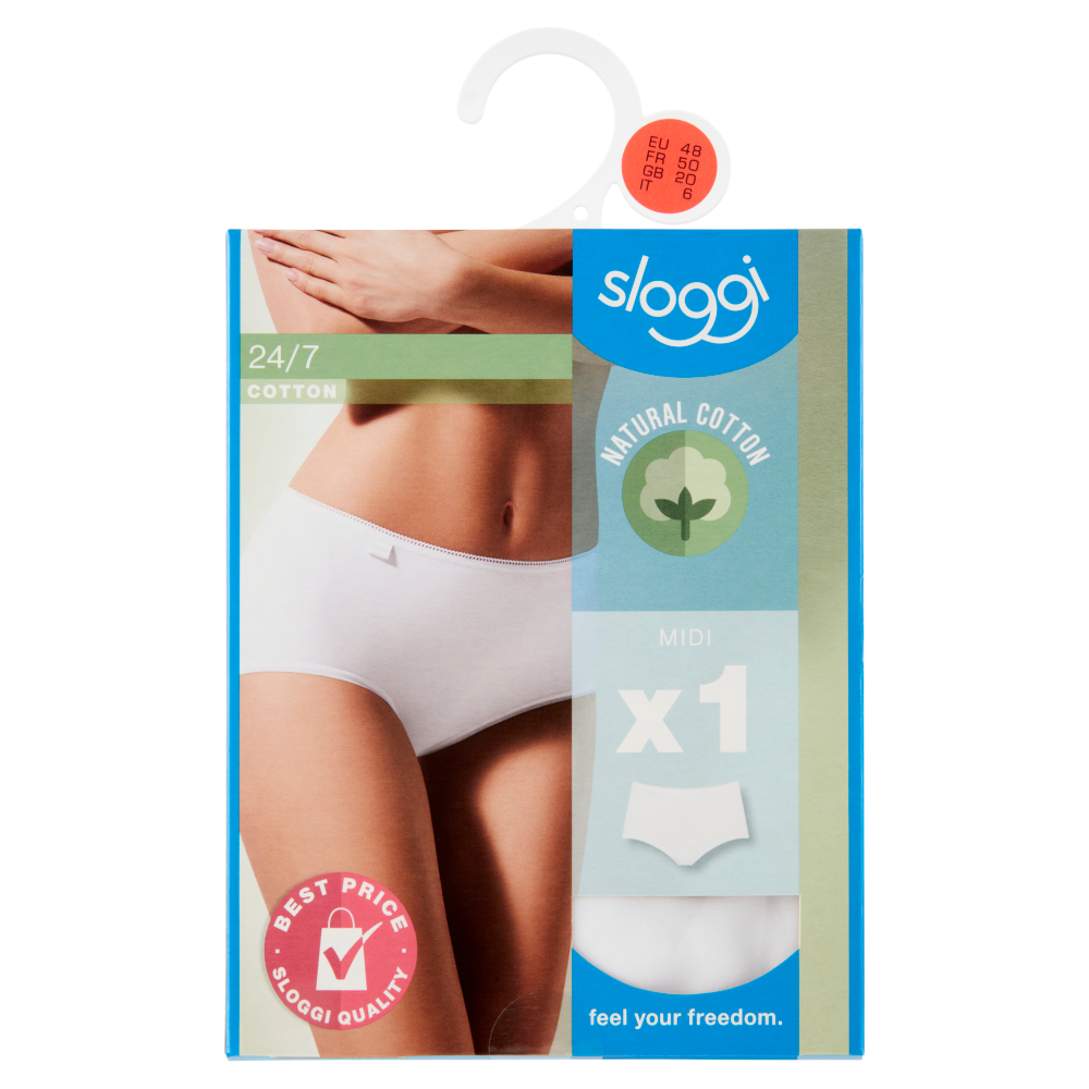 sloggi 24/7 Cotton Midi tg. 6 White 1 pz