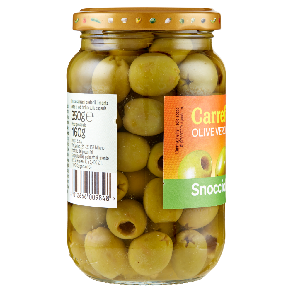 Carrefour Olive Verdi Snocciolate in salamoia 350 g