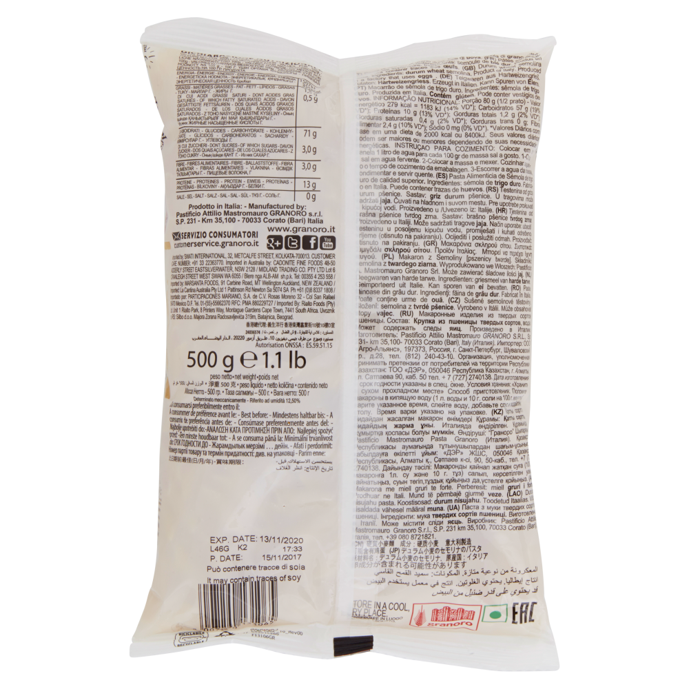 granoro i Classici N. 106 Mezze Penne Rigate 500 g