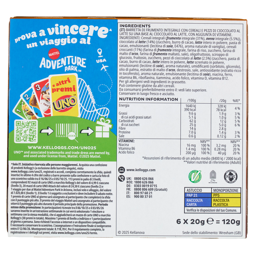 Kellogg's Special K Cioccolato al Latte 6 x 20 g