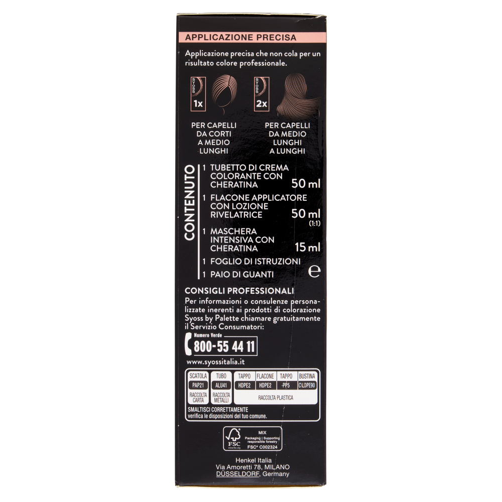 Syoss By Palette Colorazione Permanente 1_4 Nero Blu