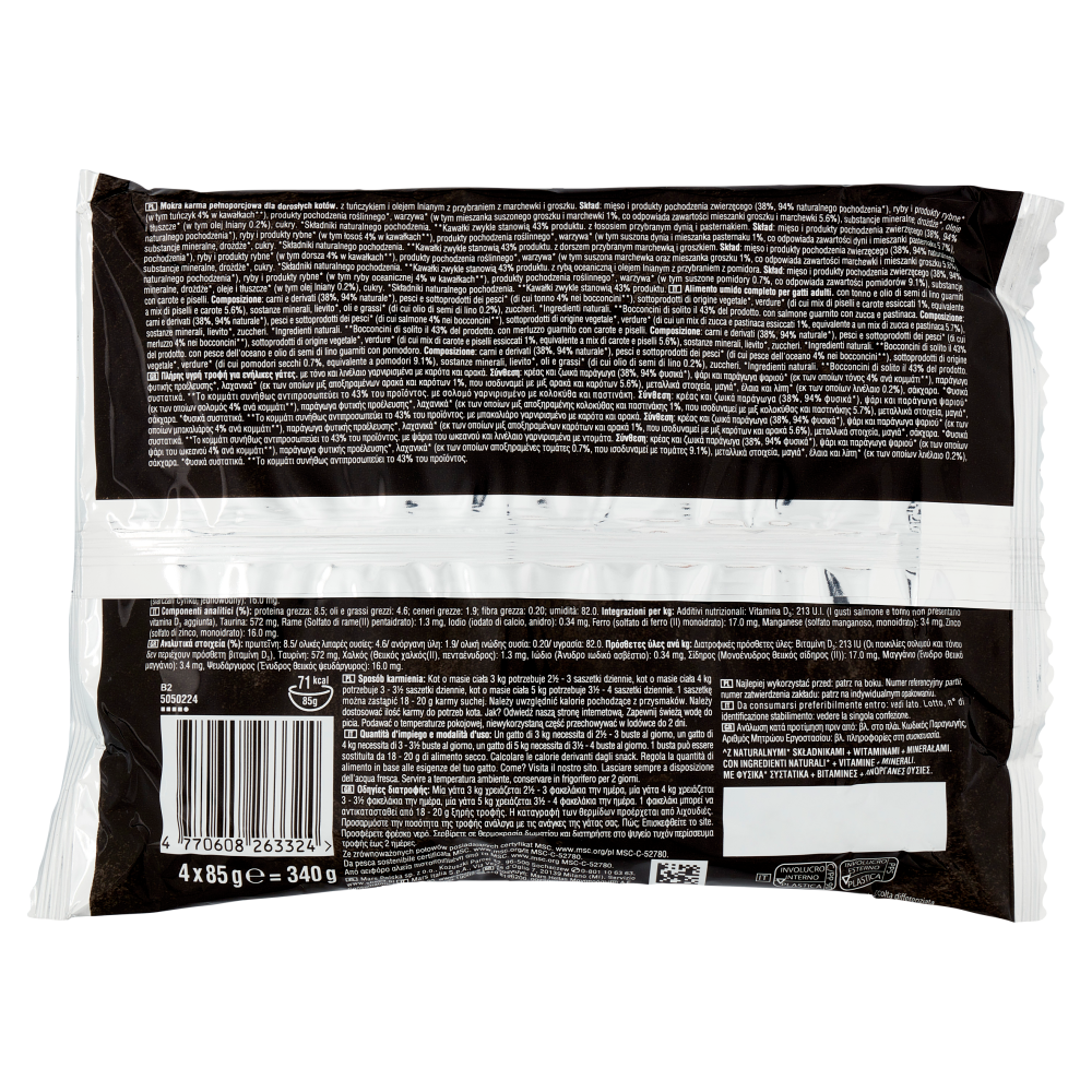 Sheba Nature's Collection Cibo Umido Gatto Selezione del Mare in Salsa 4 bustine da 85g