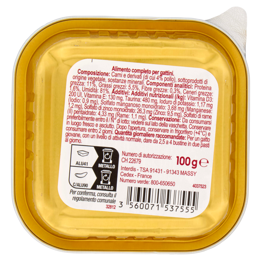 Carrefour Companino Vitalive Junior Terrine* con pollo 100 g