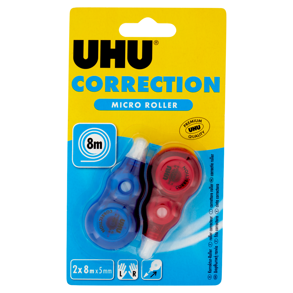 UHU Correction Micro Roller 8m x 5mm 2 pz