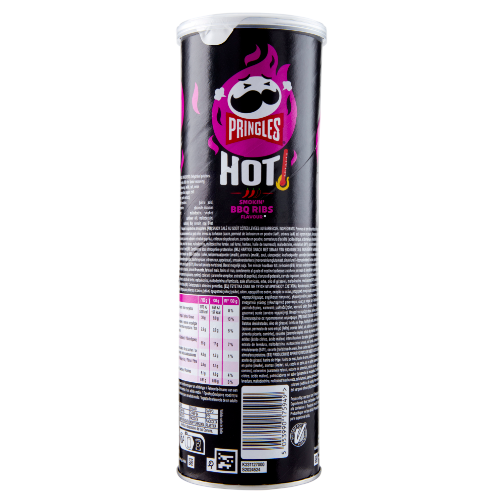 Pringles Hot Smokin' BBQ Ribs Flavour 160 g