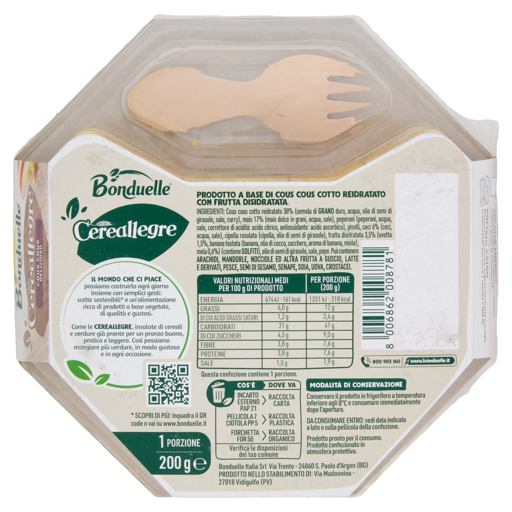 Bonduelle Cereallegre Cous Cous Delizioso 200 g 