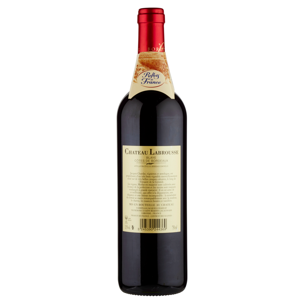 Reflets de France Grand Vin de Bordeaux Chateau Labrousse Blaye Côtes de Bordeaux 750 ml