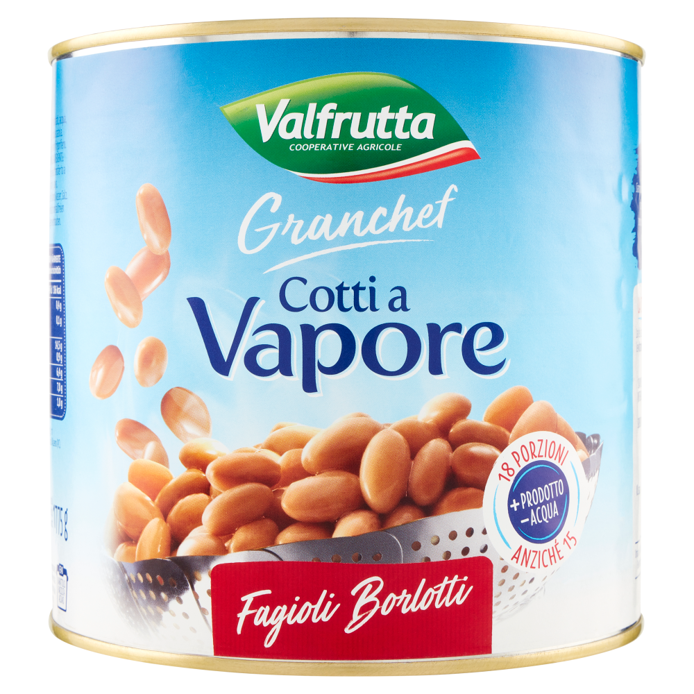 Valfrutta Granchef Cotti a Vapore Fagioli Borlotti 2100 g
