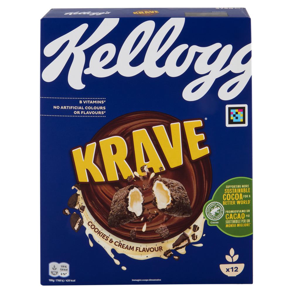 Kellogg's Krave Cookies & Cream Flavour 375 g