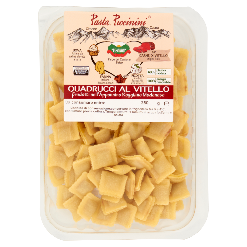 Pasta Piccinini Quadrucci al Vitello 250 g