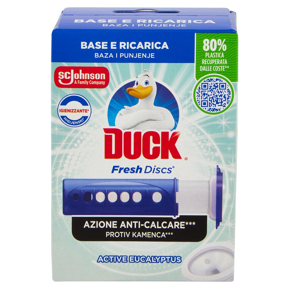 Duck Fresh Discs - Base per Dischi Gel Igienizzanti WC, Fragranza Eucalipto 36ml