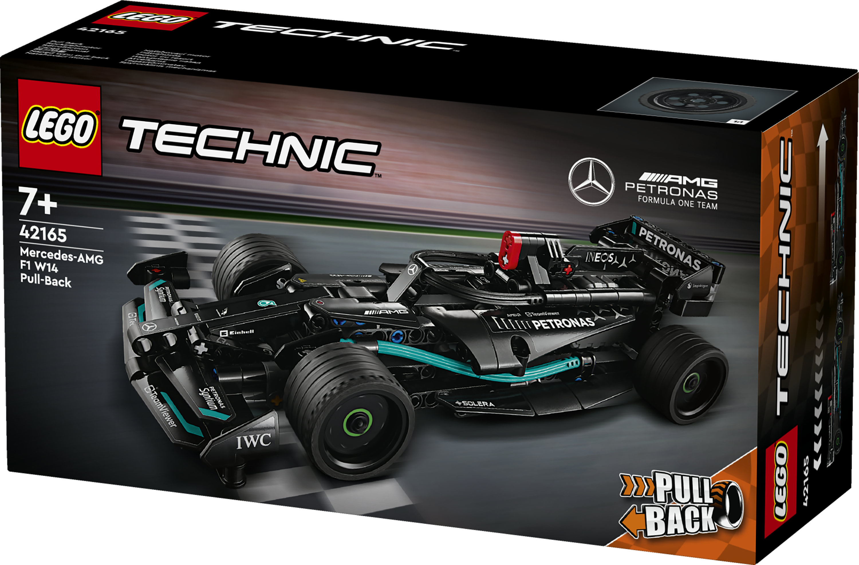 LEGO Technic 42165 Mercedes-AMG F1 W14 E Performance Pull-Back, Macchina Giocattolo da Costruire, Gioco Creativo per Bambini 7+