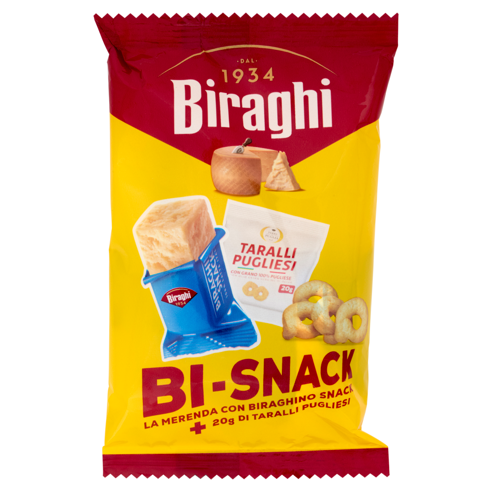 Biraghi Bi-Snack la Merenda con Biraghino Snack 16,67 g + Taralli Pugliesi 20 g