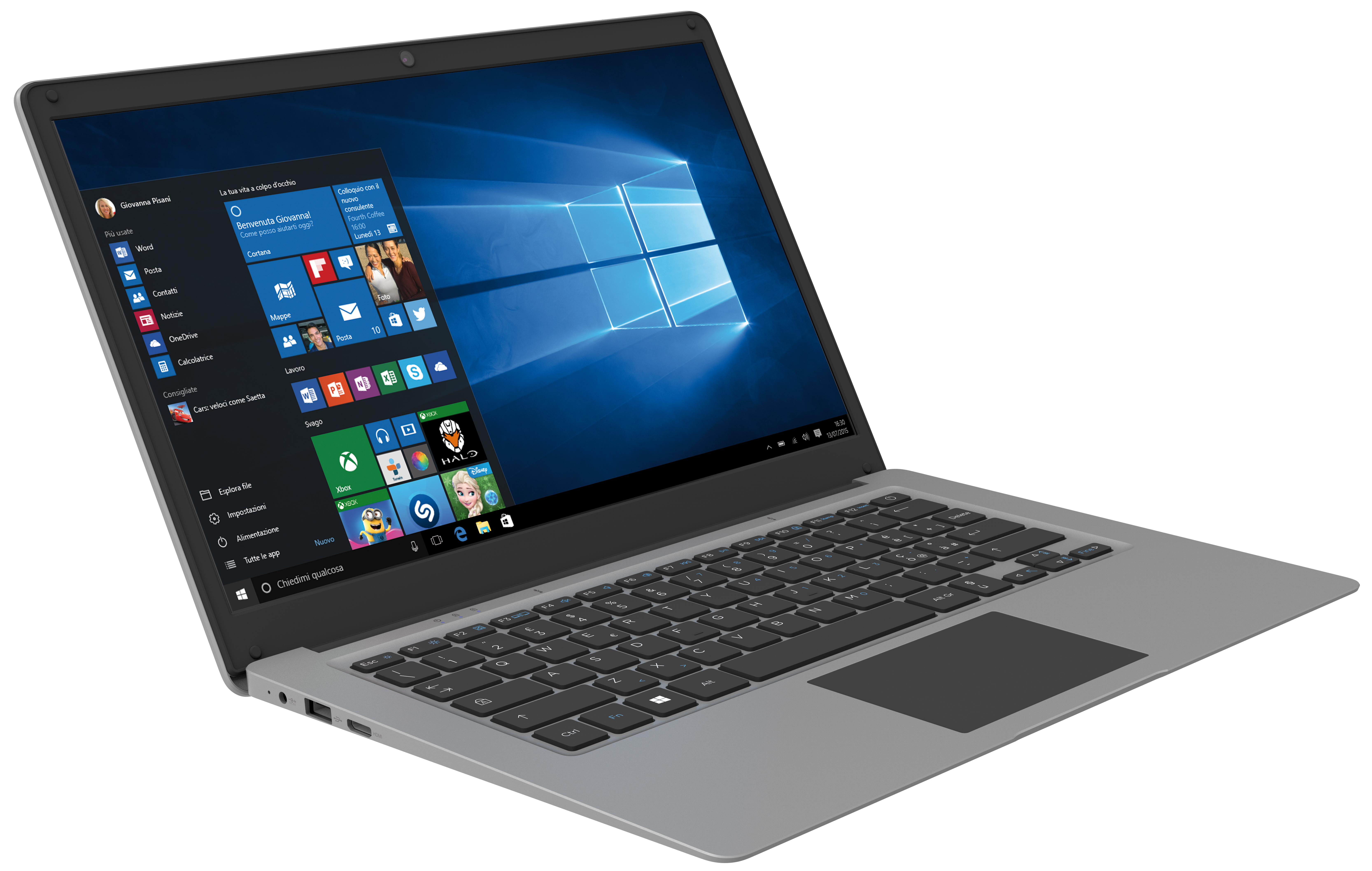 Mediacom SmartBook 144 Intel Atom&reg; x5-Z8350 Computer portatile 35,6 cm (14") Full HD 4 GB 32 GB Flash Wi-Fi 4 (802.11n) Windows 10 Home Grigio
