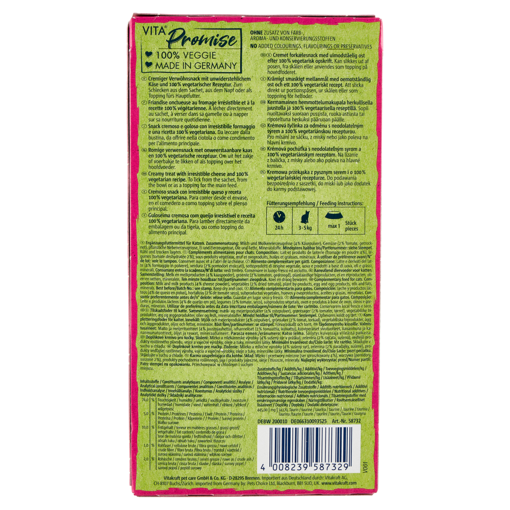 Vitakraft Vita Veggies Liquid with Cheese & Tomato 6 x 15 g