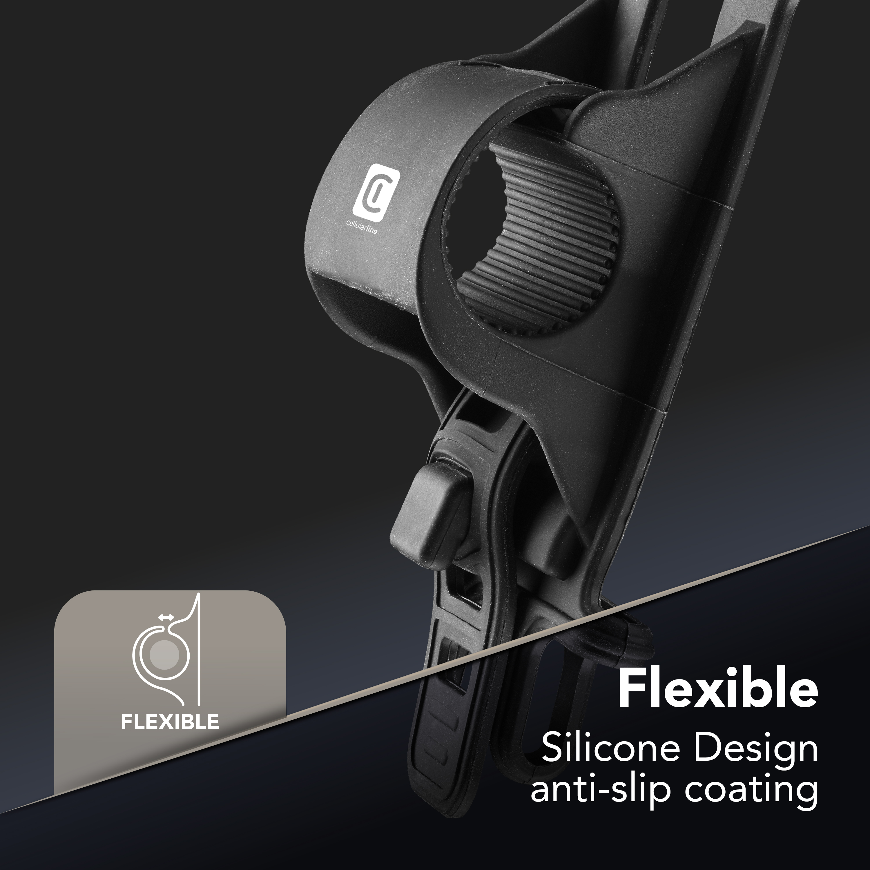 Cellularline Rider - Universal Porta telefono da bicicletta