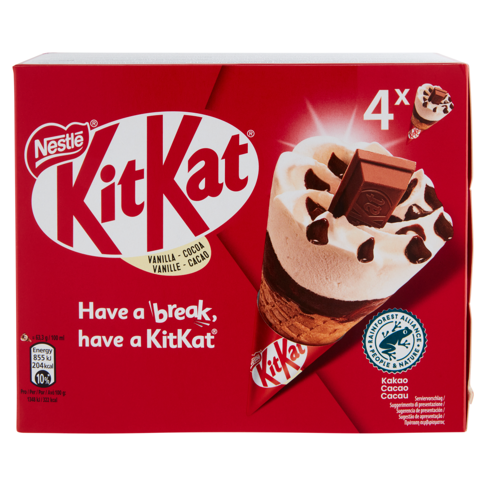 KITKAT® Cono alla Vaniglia 4 x 63,3 g