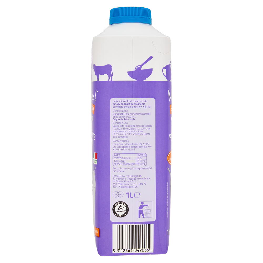 Carrefour Classic No Lactose!*Senza Lattosio Microfiltrato Latte Parzialmente Scremato 1 l