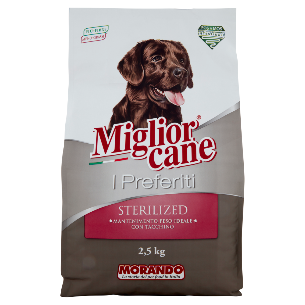 Migliorcane I Preferiti Sterilized Mantenimento Peso Ideale con Tacchino 2,5 kg